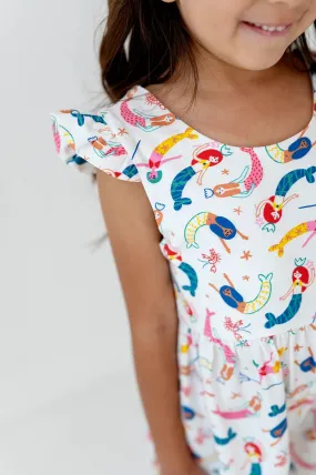 Macie Romper in Mermaid Whimsy